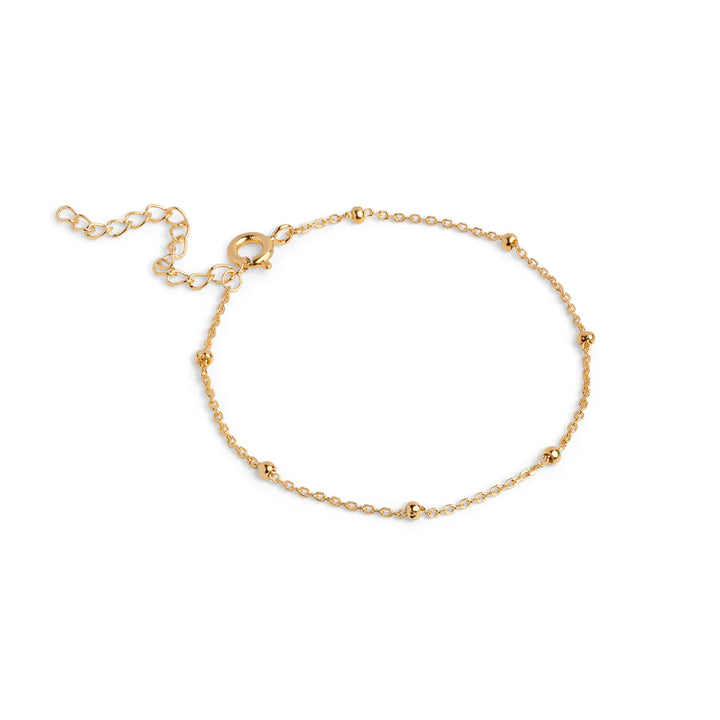 Enamel Beaded chain bracelets in gilded silver