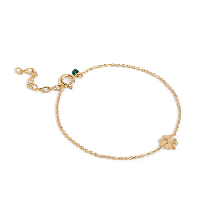Enamel Four Leaf Clover bracelets in gilded silver