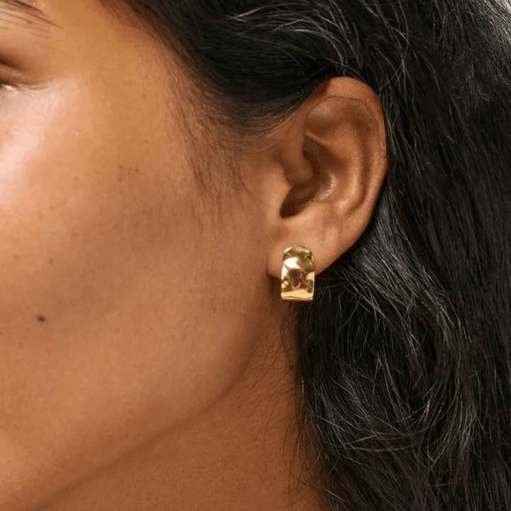 Enamel Ziva Hoops Forgyldt - E388G - Øreringe - E388G