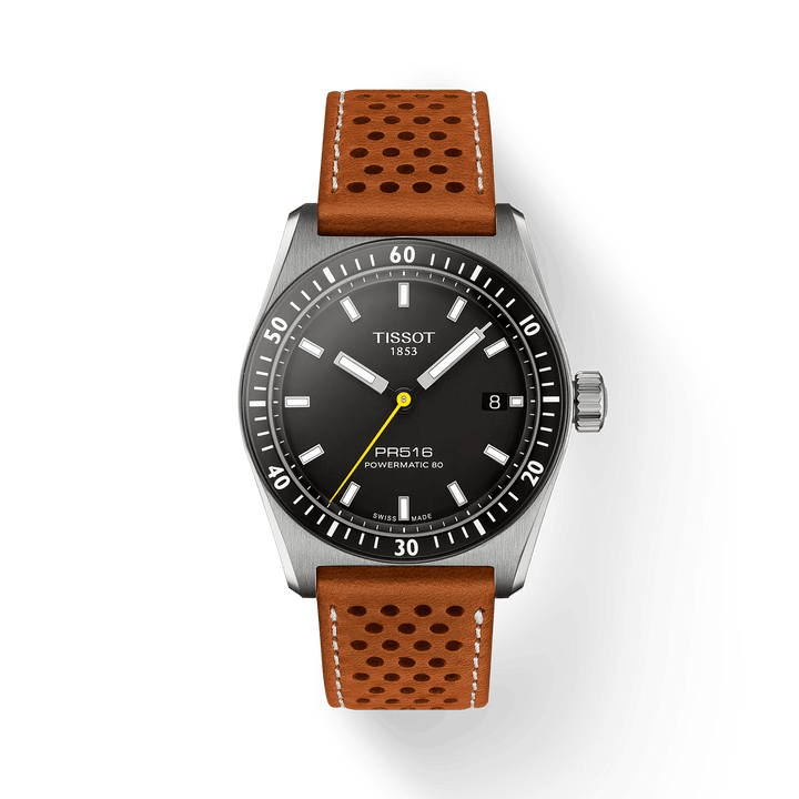 TISSOT PR516 POWERMATIC 80 MED SORT URSKIVE - Herreur - T1494071605100