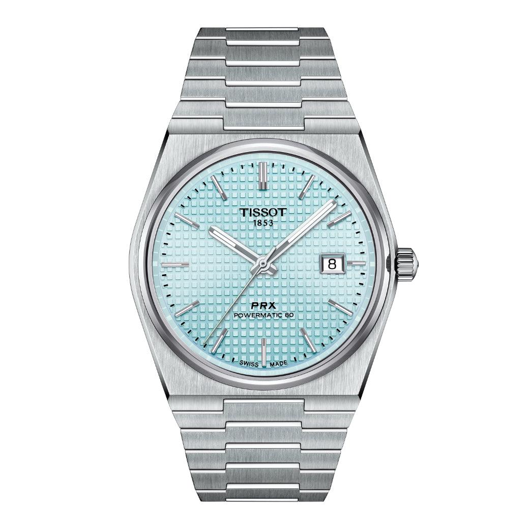 TISSOT PRX POWERMATIC 80 ICE BLUE URSKIVE - Herreur - T1374071135100