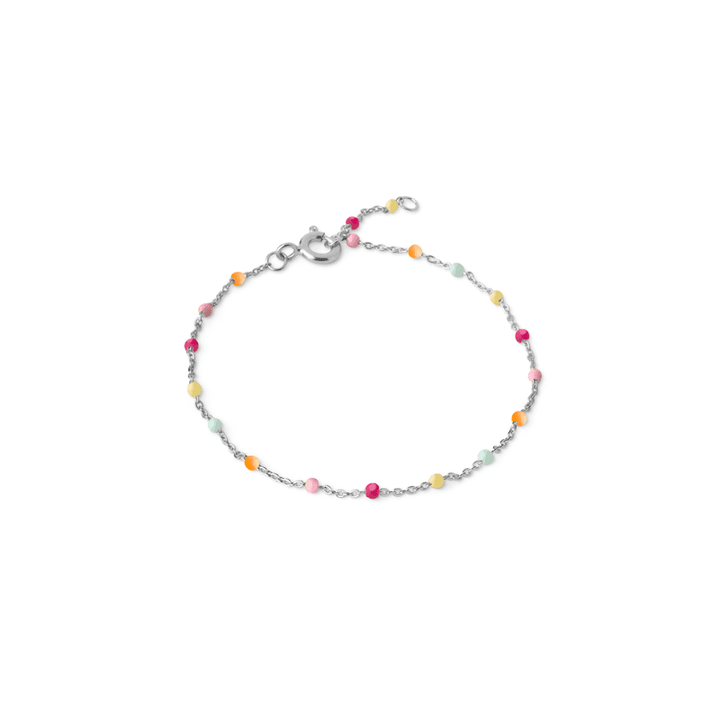Enamel Lola Sølv Armbånd - B66S Rainbow - Armbånd - B66S-Rainbow