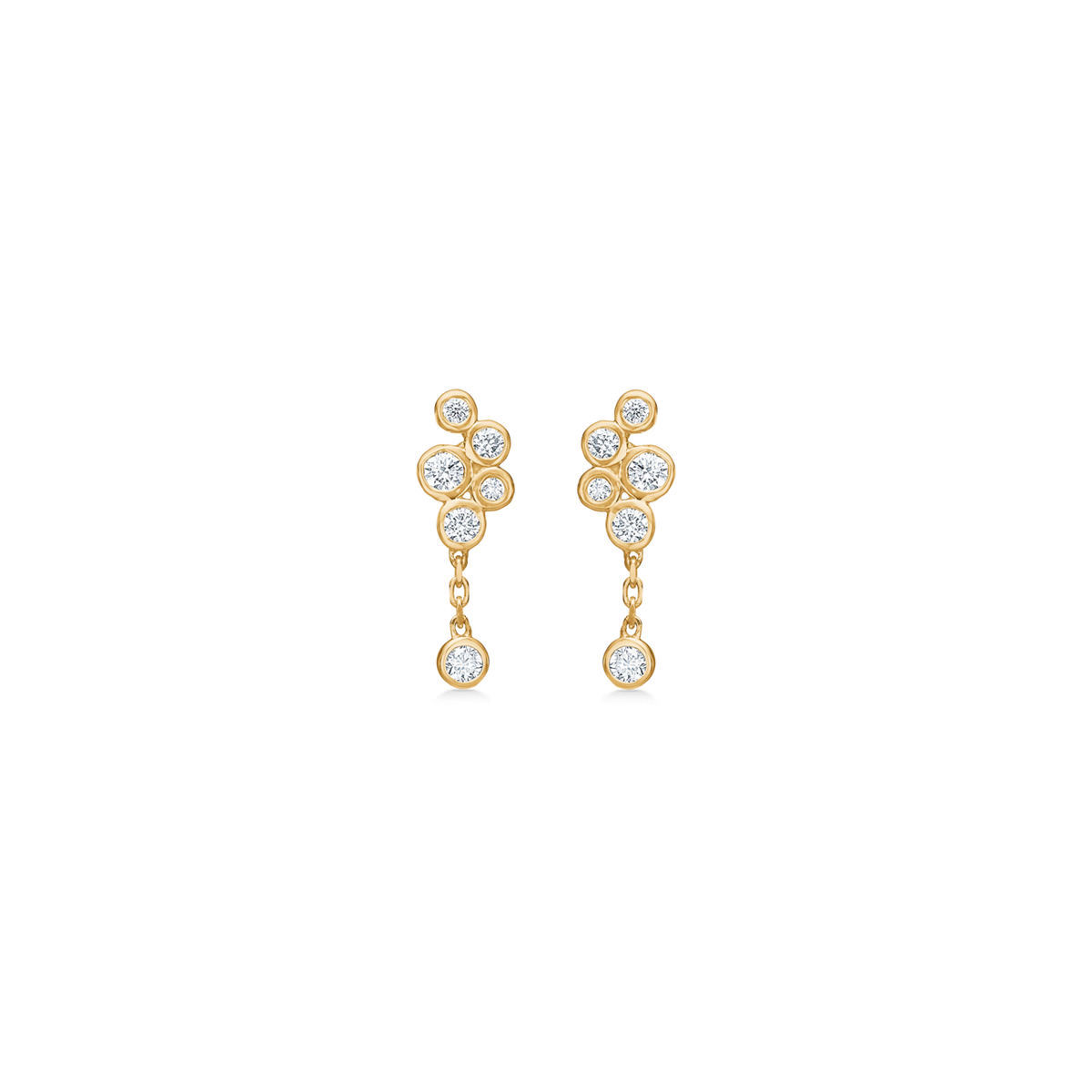 Mads Z Diamond Dew Oorbellen in 14 kt. goud m. diamanten 