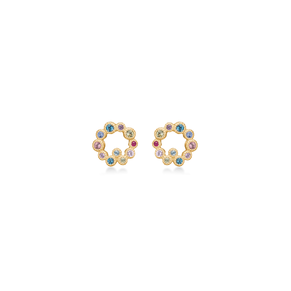 Mads Z Luxury Rainbow Orbis Oorbellen in 14 kt. Goud 