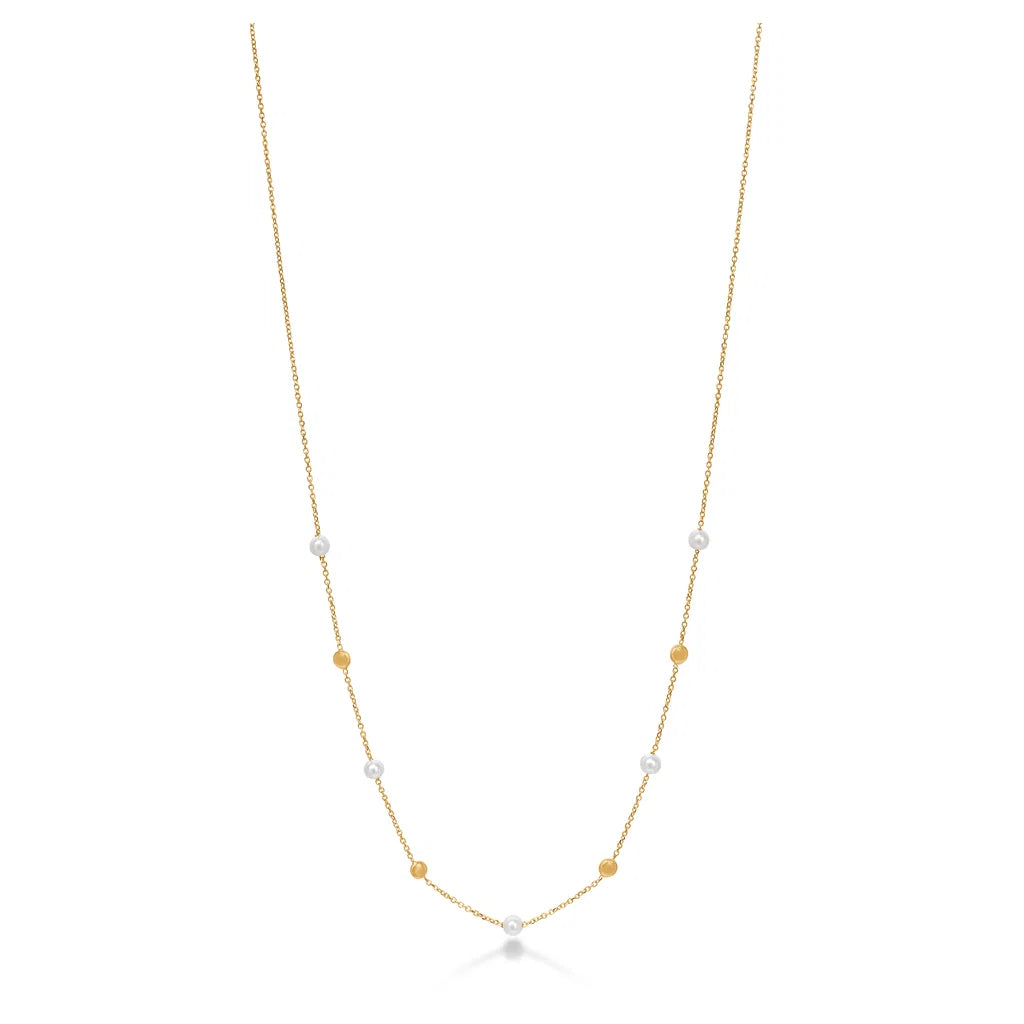 Mads Z Luna ketting in 14 kt. goud met cultuurparels 