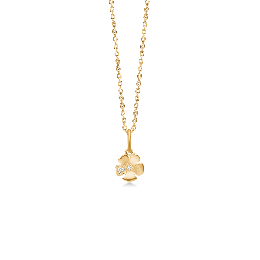 Mads Z Fleur 14kt Guld Vedhæng m. Diamanter 7mm
