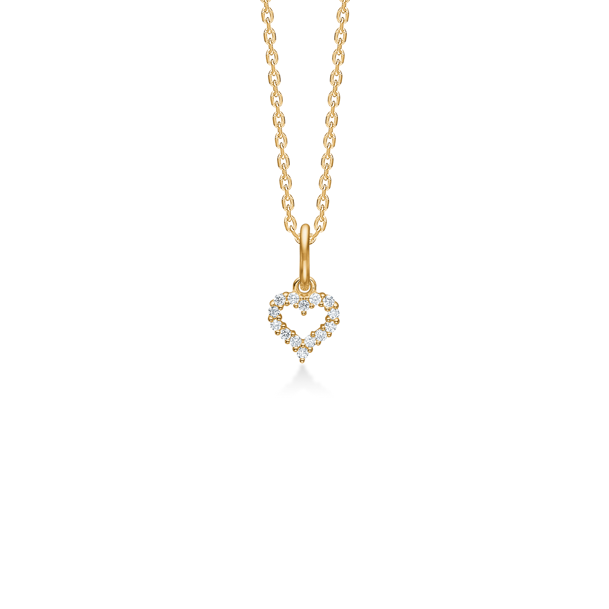 Mads Z Tender Heart hanger in 14 kt. goud m. diamanten 