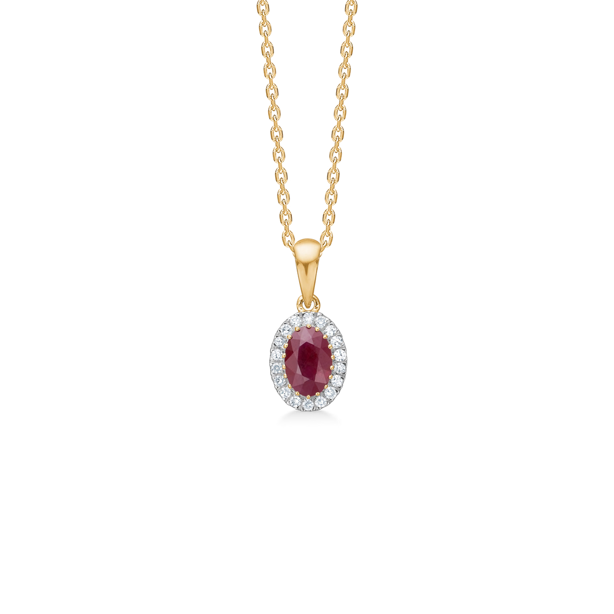 Mads Z Scarlet Bloom – Robijnhanger in 14 karaat goud – 1534079