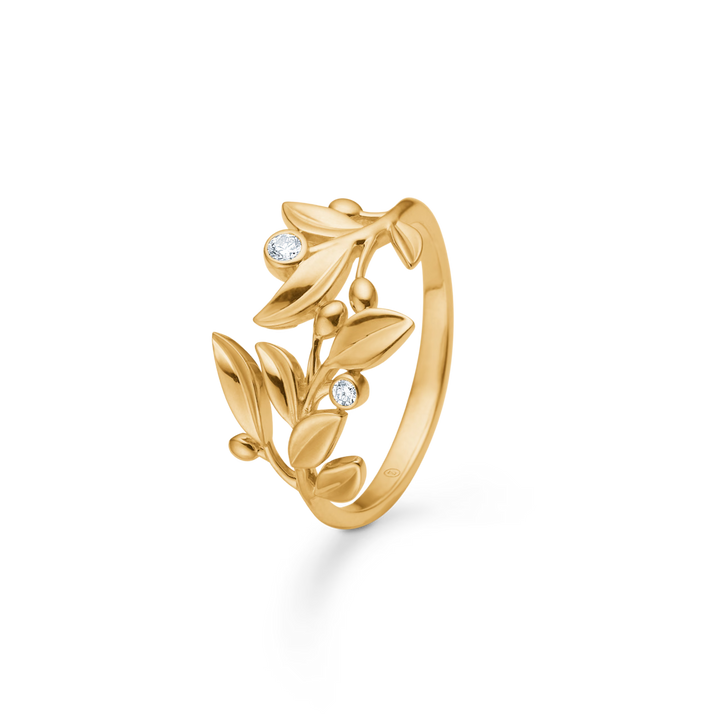 Mads Z Olive Love Ring in 14 kt. goud met diamanten 