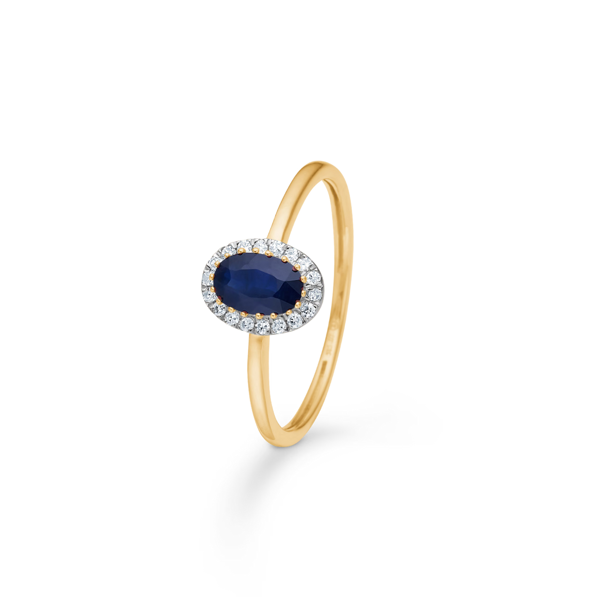 Mads Z Midnight Bloom safierring - 14 karaat goud met diamanten – 1544078-001