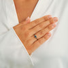 Mads Z Four Seasons Autumn Petite Ring met blauwe topaas in 14 kt. goud 