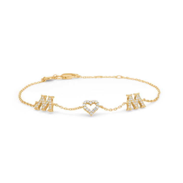 Mads Z Wow / Mom Armband in 14 kt. goud m. diamanten 