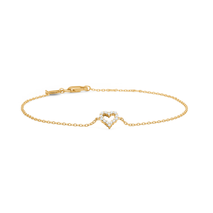 Mads Z Tender Heart armband in 14 kt. goud met diamanten 
