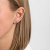Mads Z Fleur oorknopjes in zilver met witte topazen – 7 mm 