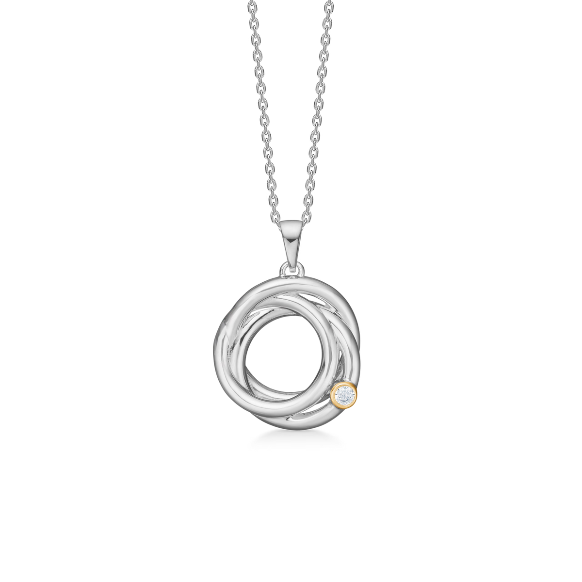 Mads Z Zilveren Astrid-ketting met 8kt goud 