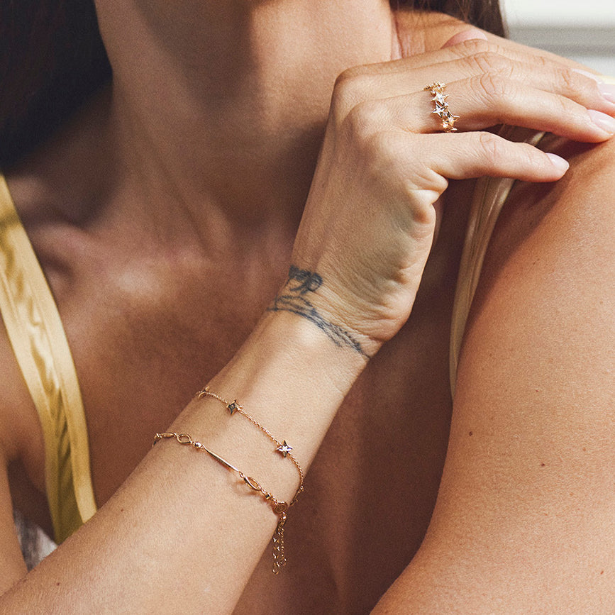 Mads Z 14kt Vesper Bracelet 0.07ct W/si