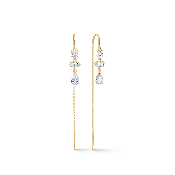 Mads Z Mosaic oorhangers in 8 kt. goud m. zirkonia 