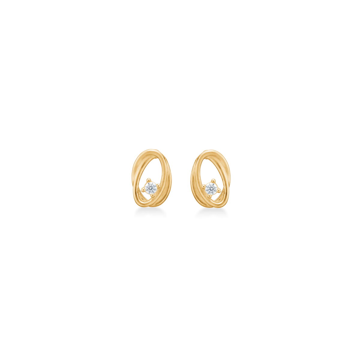 Mads Z 8kt Gold Twist oorstekers 