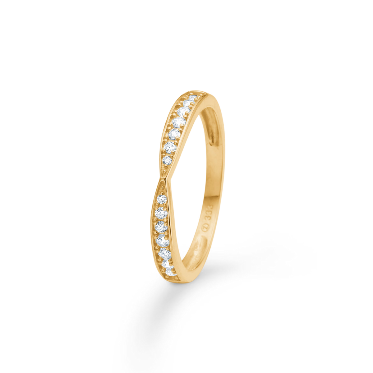 Mads Z 8kt Mila-ring met CZ 