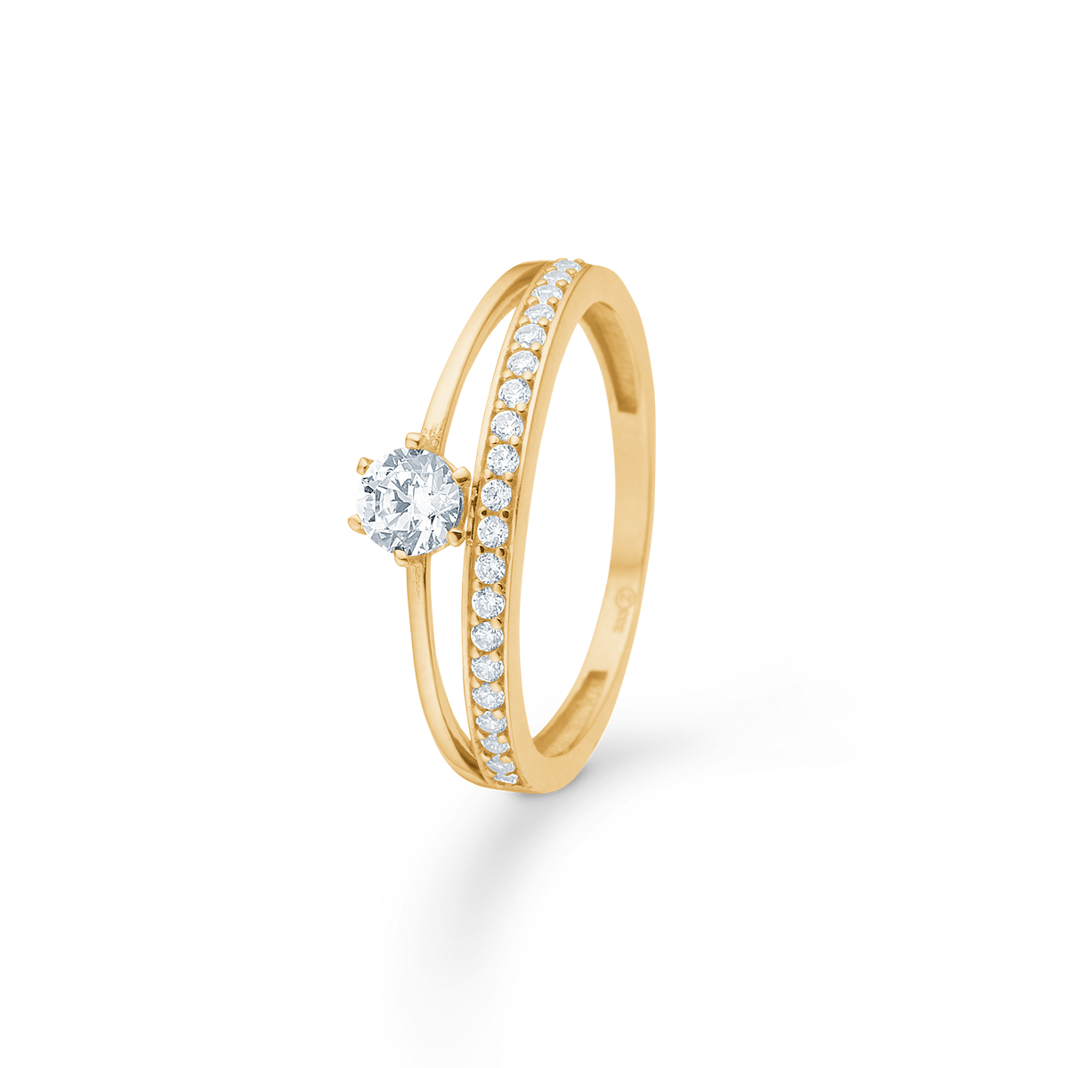 Mads Z 8kt Gouden Ring Met Zirkonia 
