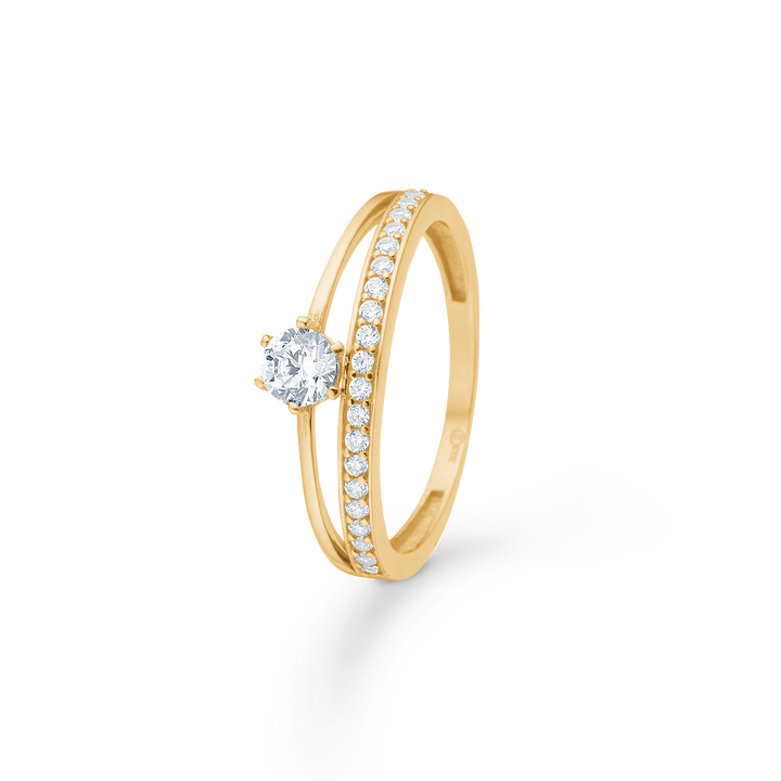 Mads Z 8kt Gouden Ring Met Zirkonia 