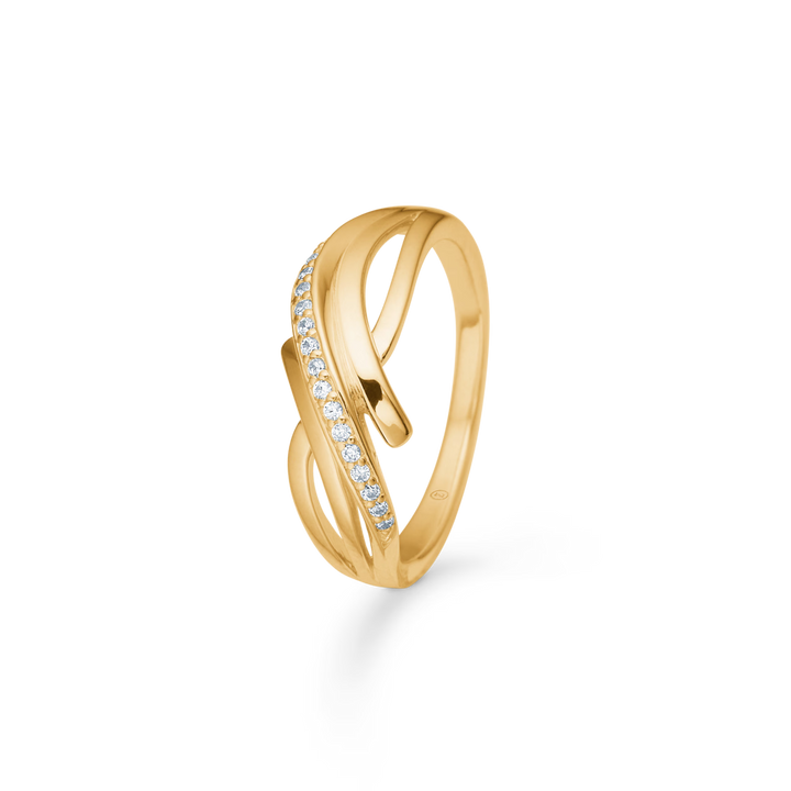 Mads Z Monique Ring in 8 kt. goud met zirkonia 