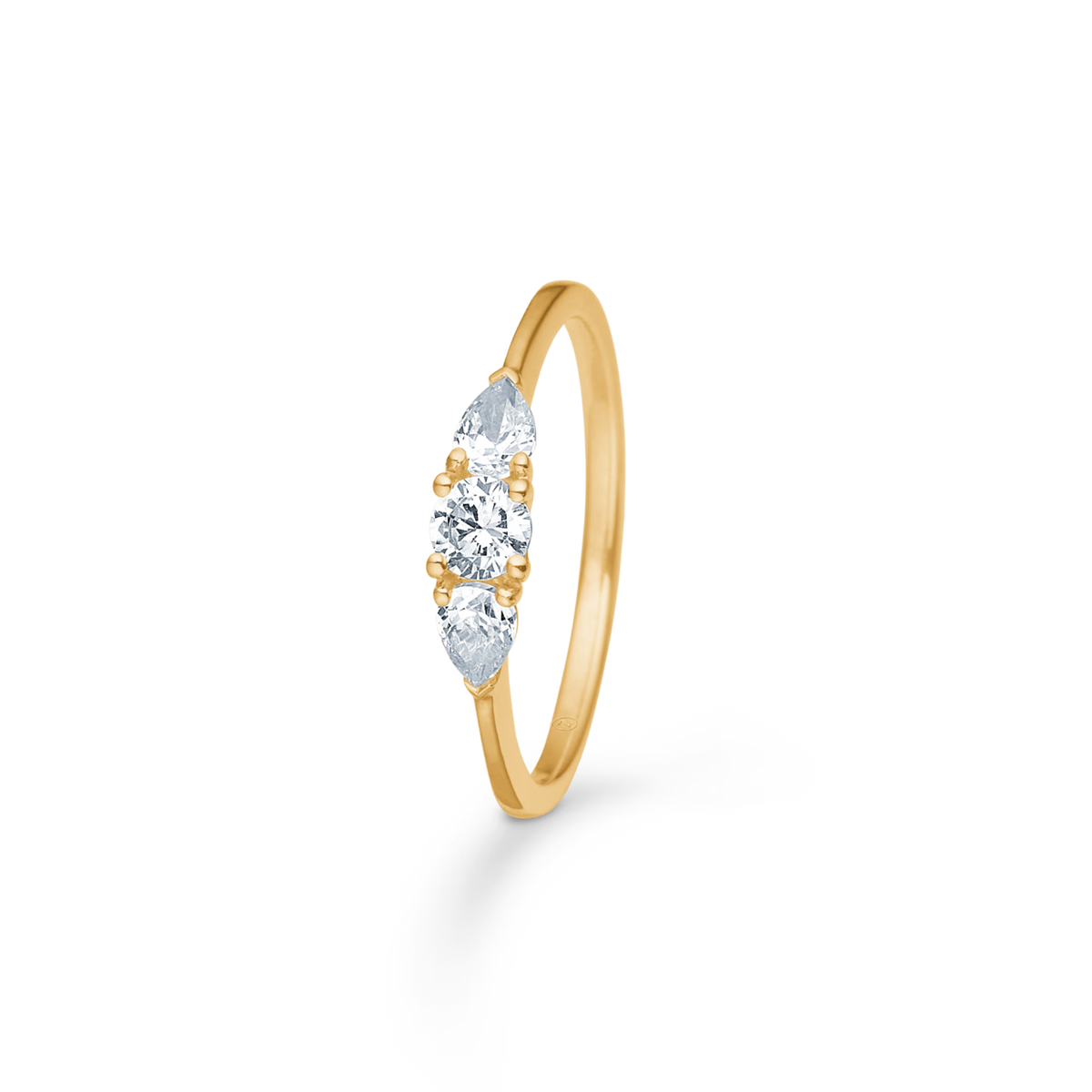 Mads Z Solis Shine Ring in 8 kt. goud met zirkonia 