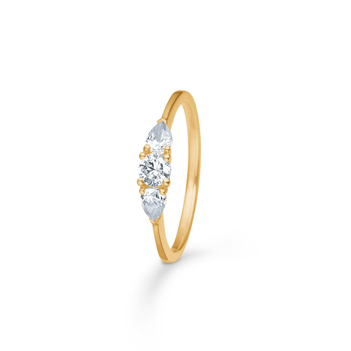 Mads Z Solis Shine Ring in 8 kt. goud met zirkonia 