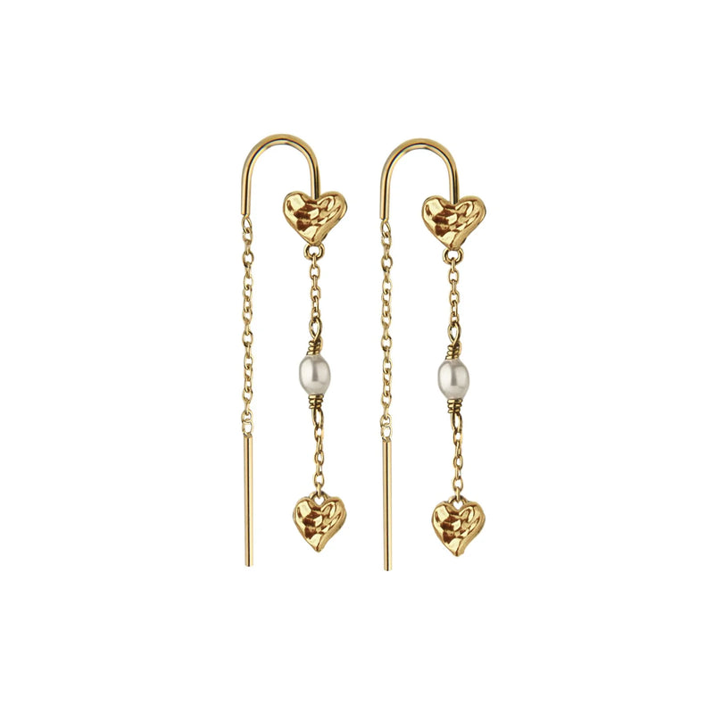 Jeberg Beloved Earrings In Gold Plated Silver