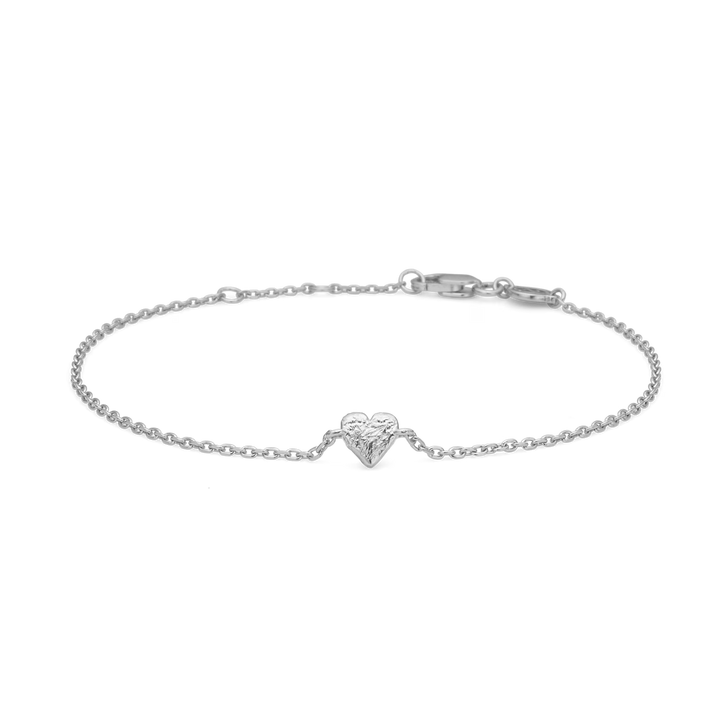 Aqua Dulce Heart Armbånd i sølv med hjertevedhæng, elegant og feminin stil. Model 7150357
