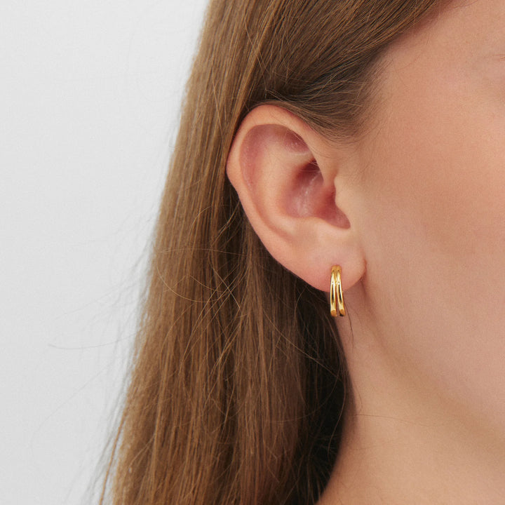Studio Z Oro Creool – Vergulde creolen oorbellen in sterlingzilver 