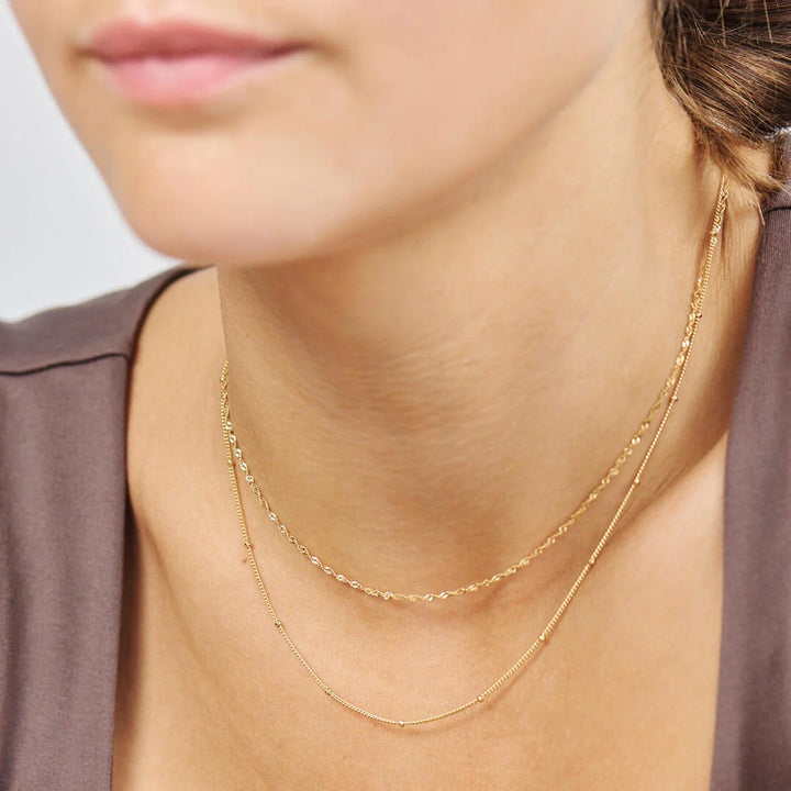 Studio Z Flow Ketting – Vergulde ketting in sterling zilver 