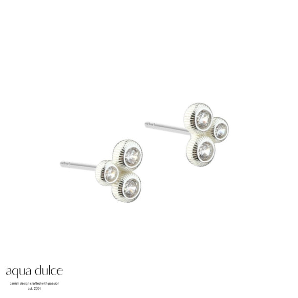Aqua Dulce Whisper Dot Zilveren Oorknopjes – 7242