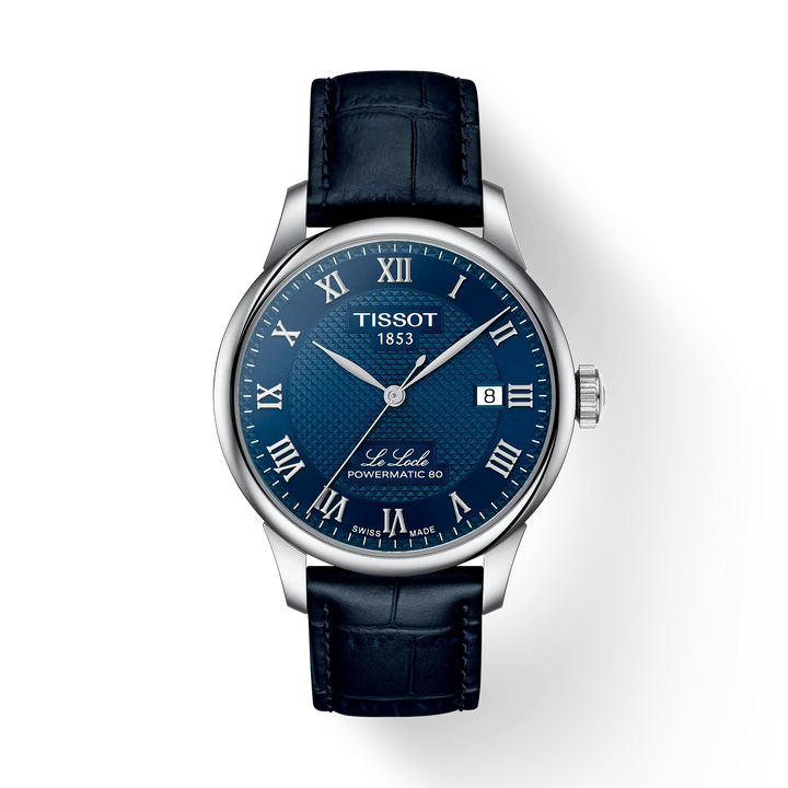 TISSOT LE LOCLE POWERMATIC 80 – BLAUWE LEREN BAND