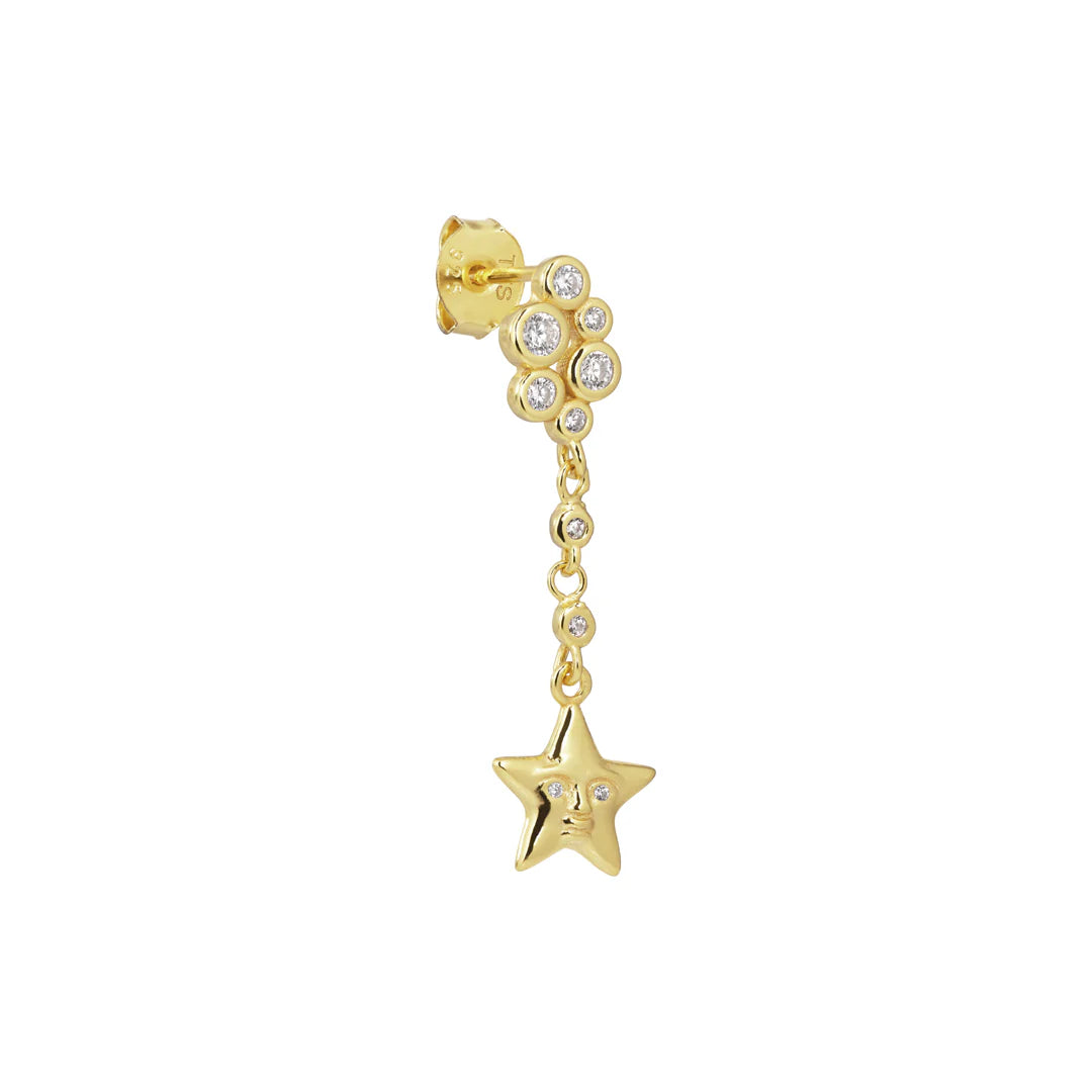 The Earring Shop Fallen Star Stud enkele Stud Oorbellen