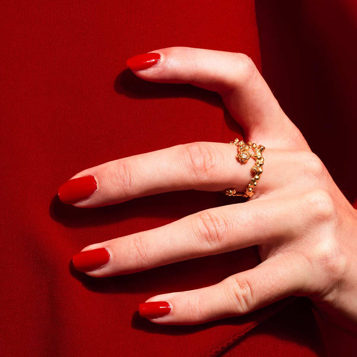 Vincent adagio spin gilded ring