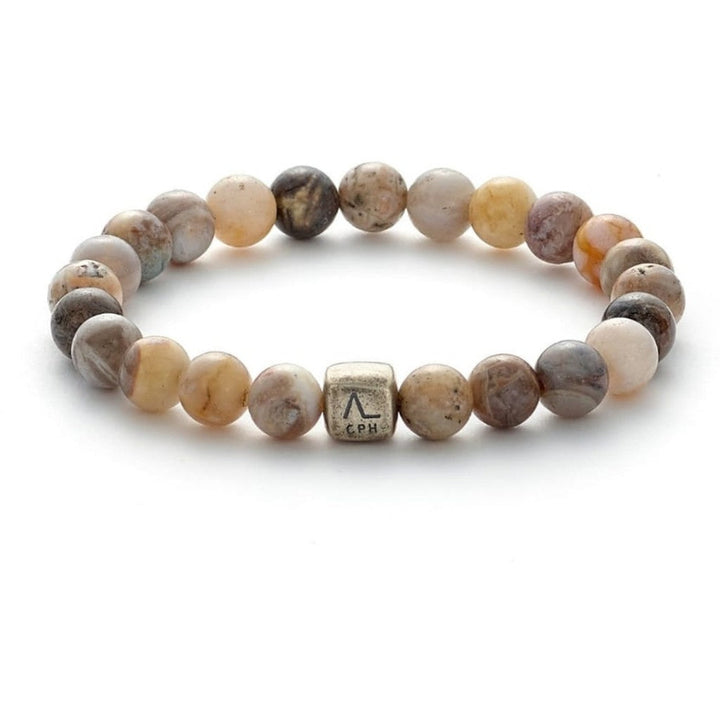 Alexander Lyngaard Bracelet - Bamboo Leaf Agate 8 mm