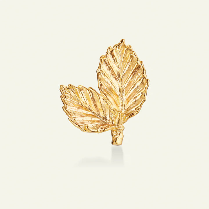Flora Danica Boogblad-pin Verguld 
