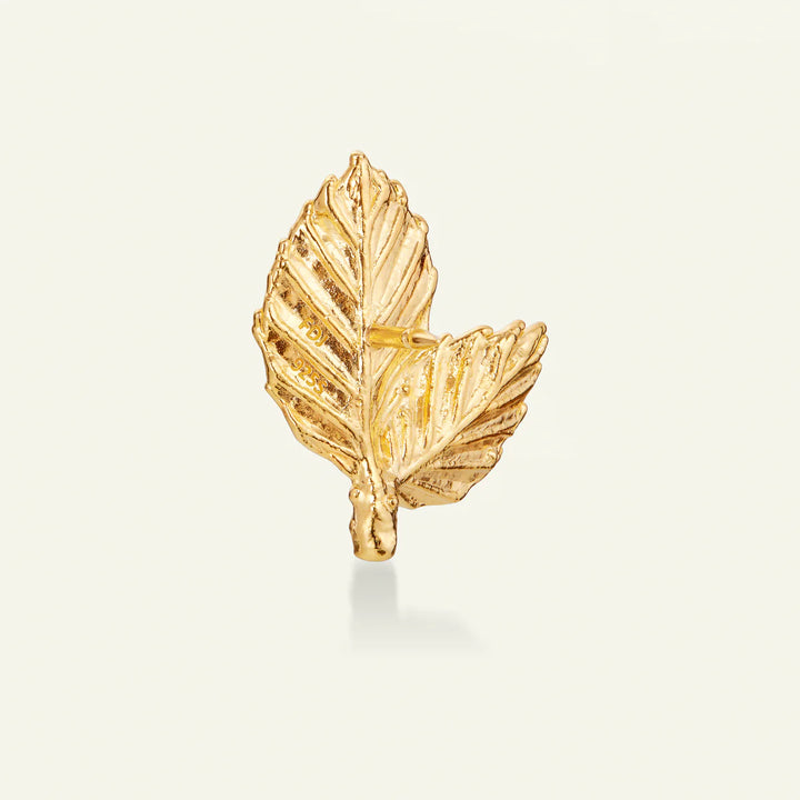 Flora Danica Boogblad-pin Verguld 