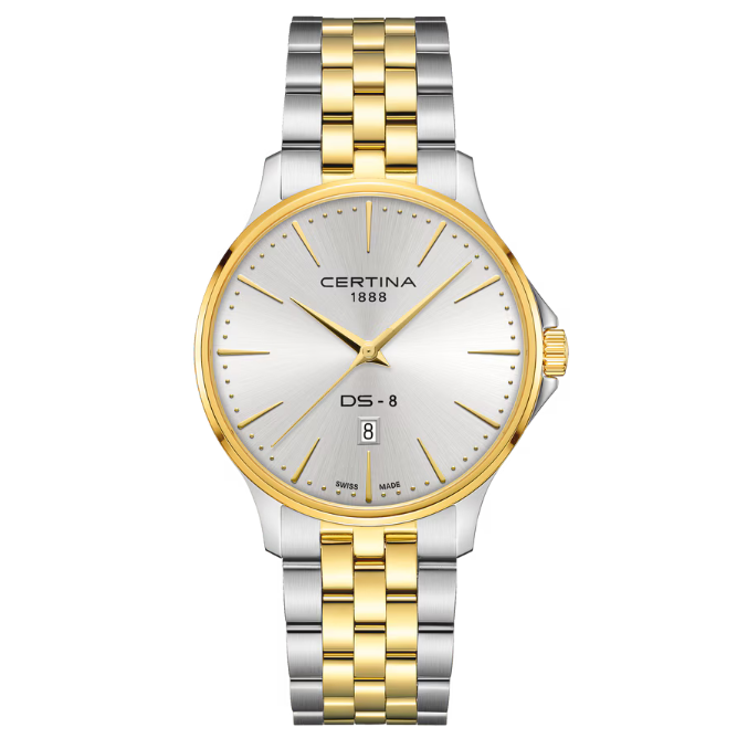 Certina DS-8 Gent - 40 mm staal & goud PVD – C0454102203100