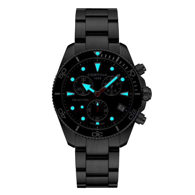 Certina DS Action Chrono - 42mm Zwarte Wijzerplaat – productafbeelding 2