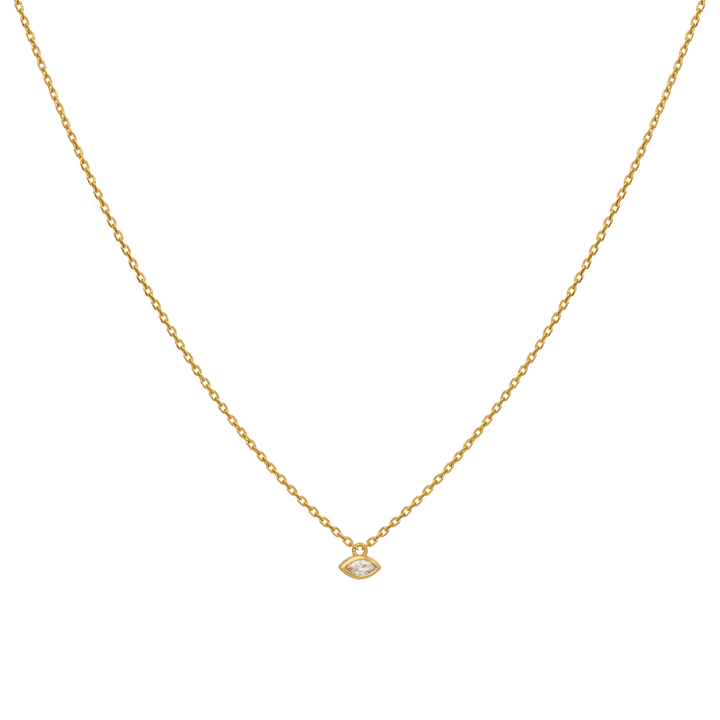 Maanesten Ellie Vergulde Ketting met Zirkonia 