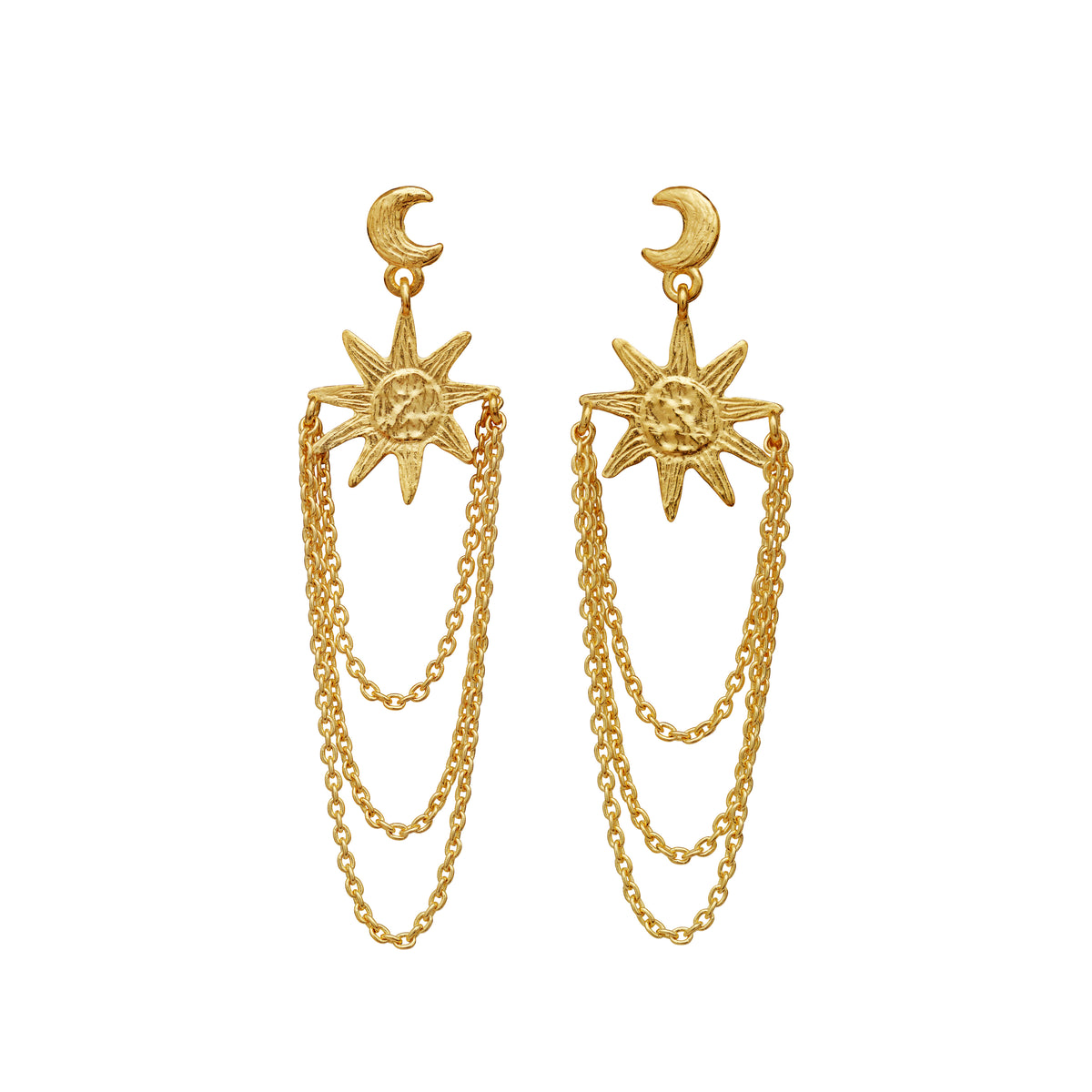 Maanesten Emerie Earrings with Sun &amp; Moon Motifs
