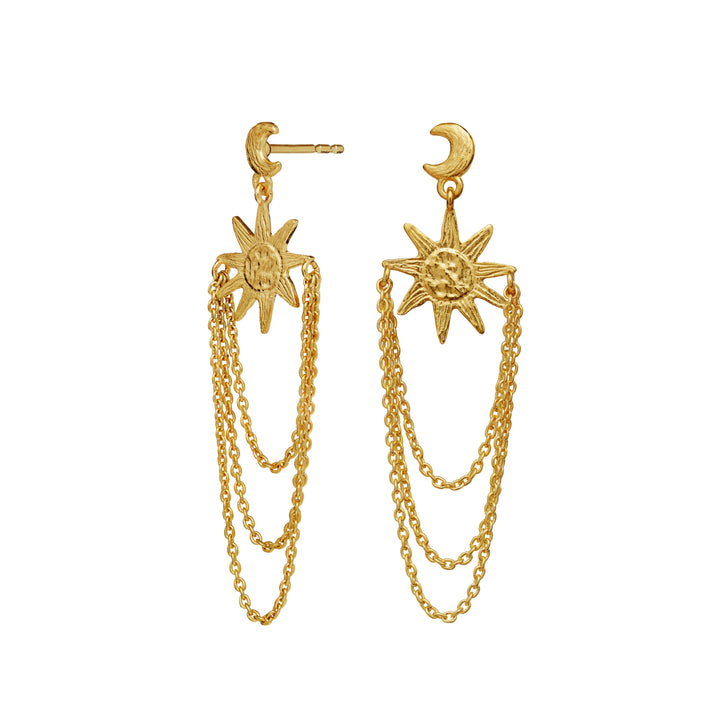 Maanesten Emerie Earrings with Sun &amp; Moon Motifs
