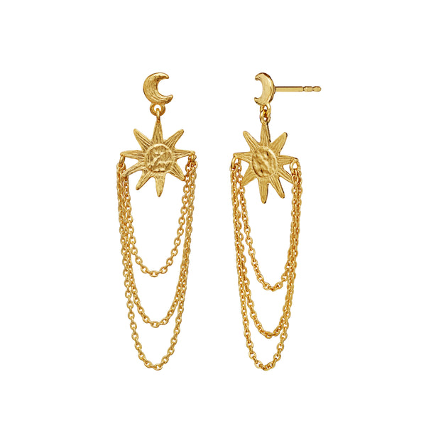 Maanesten Emerie Earrings with Sun &amp; Moon Motifs