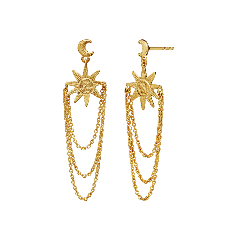 Maanesten Emerie Earrings with Sun &amp; Moon Motifs