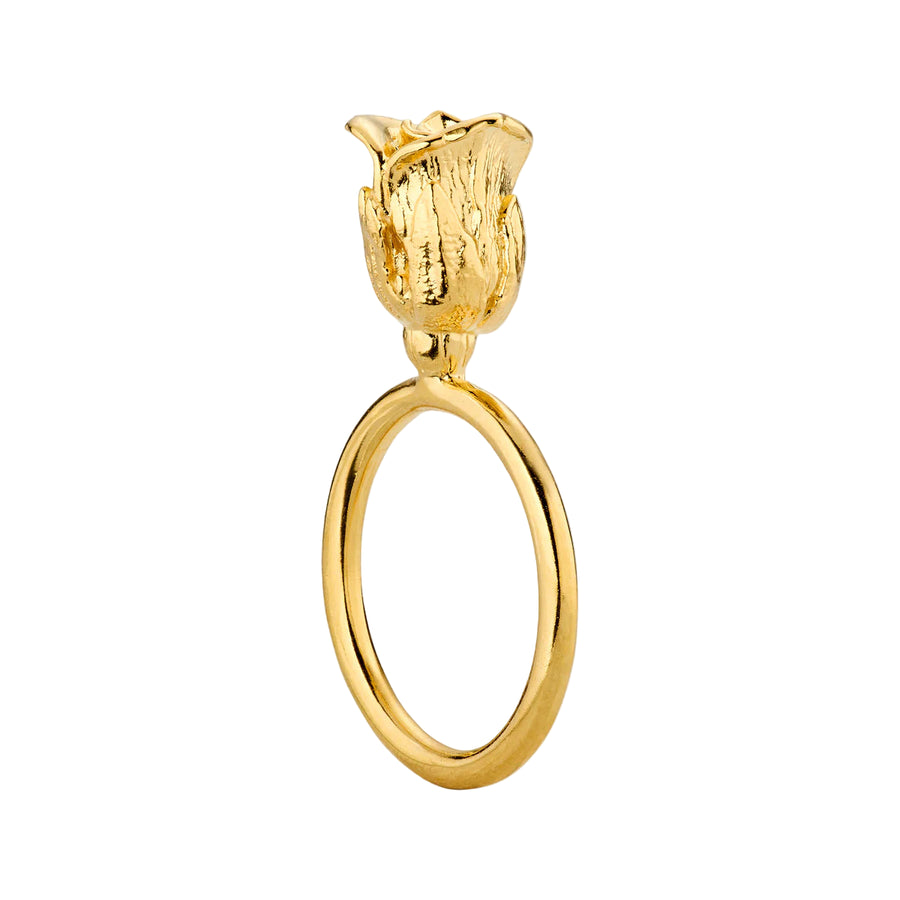 Flora Danica Rose Statement Ring Gold Plated