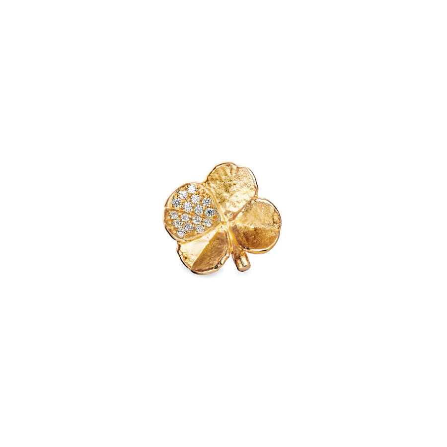 Flora Danica Four-leaf Clover Pin Pope Gold Plated