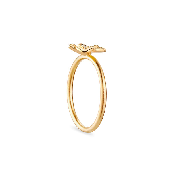 Flora Danica Four-leaf Clover Ring Pope Gold Plated