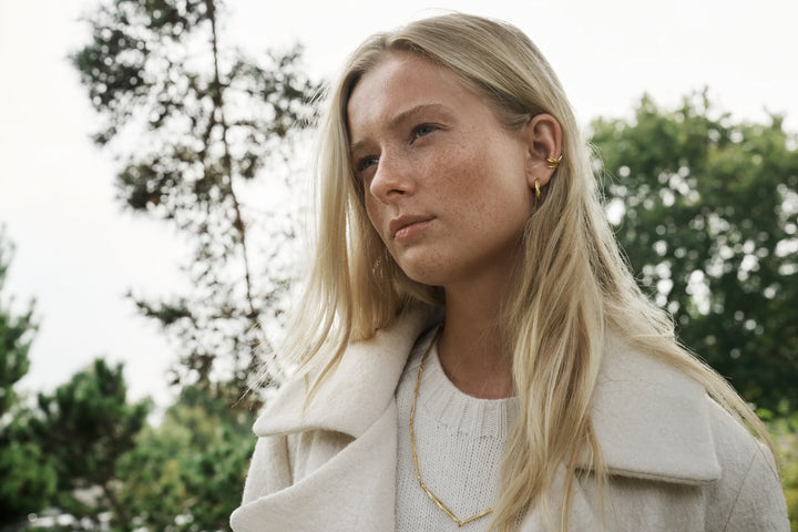 Flora Danica Gras halsketting in verguld 